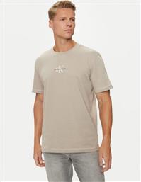 T-SHIRT MONOLOGO J30J325649 ΜΠΕΖ REGULAR FIT CALVIN KLEIN JEANS από το MODIVO