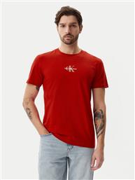 T-SHIRT MONOLOGO J30J325649 ΚΟΚΚΙΝΟ REGULAR FIT CALVIN KLEIN JEANS