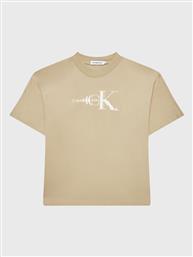 T-SHIRT NATURAL DYE MONOGRAM IB0IB01532 ΜΠΕΖ RELAXED FIT CALVIN KLEIN JEANS