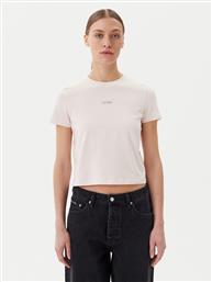 T-SHIRT PLACED INSTITUTIONAL J20J225524 ΡΟΖ SLIM FIT CALVIN KLEIN JEANS