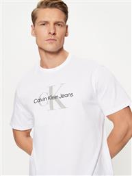 T-SHIRT SS HERO MONOGRAM TEE 30S EU OPT 00040EM286 ΛΕΥΚΟ REGULAR FIT CALVIN KLEIN JEANS