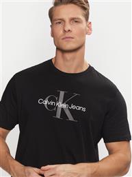 T-SHIRT SS HERO MONOGRAM TEE 30S EU OPT 00040EM286 ΜΑΥΡΟ REGULAR FIT CALVIN KLEIN JEANS