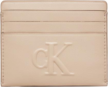 ΘΗΚΗ ΠΙΣΤΩΤΙΚΩΝ ΚΑΡΤΩΝ SCULPTED CARDCASE K60K612747 ΜΠΕΖ CALVIN KLEIN JEANS