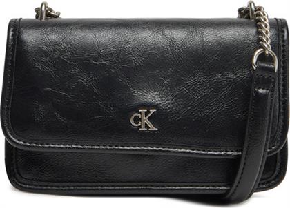 ΤΣΑΝΤΑ CHAIN MINI EW FLAP LV04K3085G ΜΑΥΡΟ CALVIN KLEIN JEANS