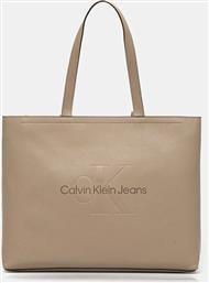 ΤΣΑΝΤΑ ΧΡΩΜΑ: ΜΠΕΖ, K60K612222 CALVIN KLEIN JEANS