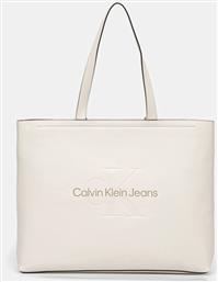 ΤΣΑΝΤΑ ΧΡΩΜΑ: ΜΠΕΖ, K60K612222 CALVIN KLEIN JEANS