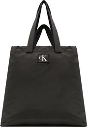 ΤΣΑΝΤΑ CITY NYLON SQ REV TOTE38 K60K610332 ΜΑΥΡΟ CALVIN KLEIN JEANS