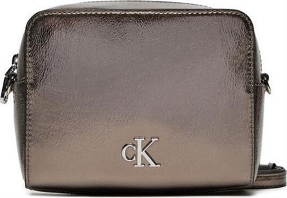 ΤΣΑΝΤΑ MINIMAL MONOGRAM CAMERA BAG TUM K60K612728 ΓΚΡΙ CALVIN KLEIN JEANS