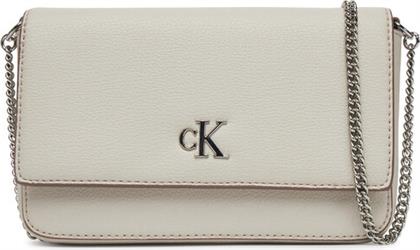 ΤΣΑΝΤΑ MINIMAL MONOGRAM EW FLAP PH/CB19 LV04K1027G ΜΠΕΖ CALVIN KLEIN JEANS