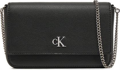 ΤΣΑΝΤΑ MINIMAL MONOGRAM EW FLAP PH/CB19 LV04K1027G ΜΑΥΡΟ CALVIN KLEIN JEANS