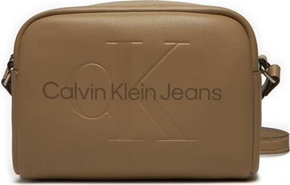 ΤΣΑΝΤΑ SCULPTED CAMERA BAG18 MONO K60K612220 ΚΑΦΕ CALVIN KLEIN JEANS