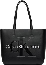 ΤΣΑΝΤΑ SCULPTED SHOPPER29 MONO K60K610276 ΜΑΥΡΟ CALVIN KLEIN JEANS από το EPAPOUTSIA