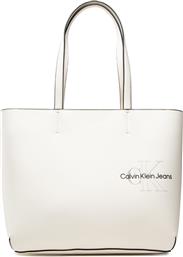 ΤΣΑΝΤΑ SCULPTED SHOPPER29 TWO TONE K60K609305 ΛΕΥΚΟ CALVIN KLEIN JEANS