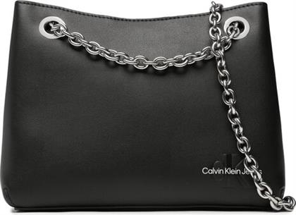 ΤΣΑΝΤΑ SCULPTED SHOULDER BAG W/CHAIN24 K60K610565 ΜΑΥΡΟ CALVIN KLEIN JEANS από το MODIVO