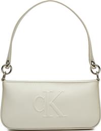 ΤΣΑΝΤΑ SCULPTED SHOULDER K60K612725 ΕΚΡΟΥ CALVIN KLEIN JEANS