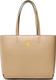 ΤΣΑΝΤΑ SLEEK SHOPPER29 SOLID K60K610318 ΜΠΕΖ CALVIN KLEIN JEANS από το MODIVO