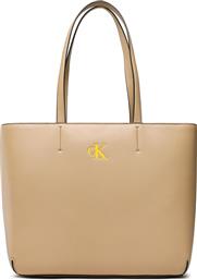 ΤΣΑΝΤΑ SLEEK SHOPPER29 SOLID K60K610318 ΜΠΕΖ CALVIN KLEIN JEANS από το EPAPOUTSIA