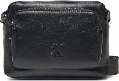 ΤΣΑΝΤΑΚΙ TUMBLED CAMERA BAG PU K50K512988 ΜΑΥΡΟ CALVIN KLEIN JEANS