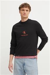 ΒΑΜΒΑΚΕΡΗ ΜΠΛΟΥΖΑ ΧΡΩΜΑ: ΜΑΥΡΟ, J30J327470 CALVIN KLEIN JEANS