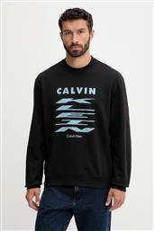 ΒΑΜΒΑΚΕΡΗ ΜΠΛΟΥΖΑ ΧΡΩΜΑ: ΜΑΥΡΟ, LV04RD256G CALVIN KLEIN JEANS