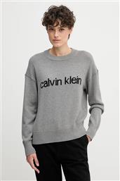 ΒΑΜΒΑΚΕΡΟ ΠΟΥΛΟΒΕΡ ΧΡΩΜΑ: ΓΚΡΙ, LV047C311G CALVIN KLEIN JEANS