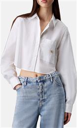 JEANS WOVEN LABEL CROPPED SHIRT CALVIN KLEIN