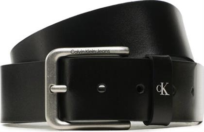 ΖΩΝΗ ΑΝΔΡΙΚΗ CLASSIC ROUND LTHR BELT 40MM K50K510785 ΜΑΥΡΟ CALVIN KLEIN JEANS