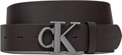 ΖΩΝΗ ΑΝΔΡΙΚΗ RO MONO PLAQUE LTHR BELT 40MM K50K511418 ΚΑΦΕ CALVIN KLEIN JEANS