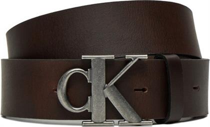 ΖΩΝΗ ΑΝΔΡΙΚΗ ROUND MONO PLAQUE LTHR BELT 40MM K50K512067 ΚΑΦΕ CALVIN KLEIN JEANS