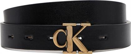 ΖΩΝΗ ΓΥΝΑΙΚΕΙΑ MONOGRAM PLACQUE BUCKLE 25MM REV LV04K7005G ΜΑΥΡΟ CALVIN KLEIN JEANS