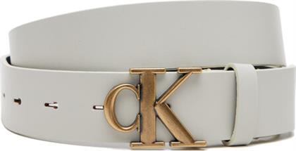 ΖΩΝΗ ΓΥΝΑΙΚΕΙΑ MONOGRAM PLACQUE BUCKLE 30MM LV04K7002G ΛΕΥΚΟ CALVIN KLEIN JEANS