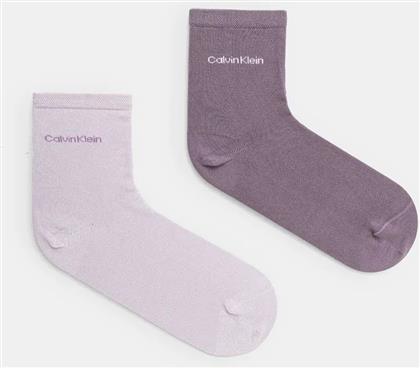 ΚΑΛΤΣΕΣ 2-PACK ΧΡΩΜΑ: ΜΟΒ, 701229452 CALVIN KLEIN