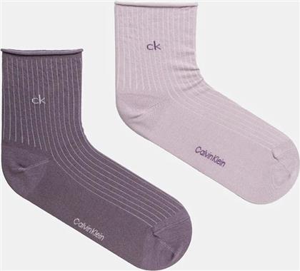 ΚΑΛΤΣΕΣ 2-PACK ΧΡΩΜΑ: ΜΟΒ, 701229681 CALVIN KLEIN