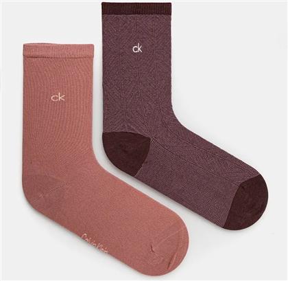 ΚΑΛΤΣΕΣ 2-PACK ΧΡΩΜΑ: ΡΟΖ, 701230617 CALVIN KLEIN