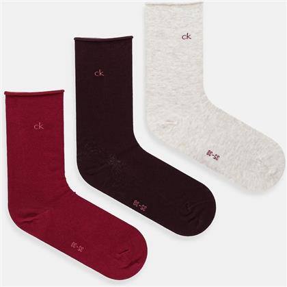 ΚΑΛΤΣΕΣ 3-PACK ΧΡΩΜΑ: ΜΠΟΡΝΤΟ, 701234368 CALVIN KLEIN