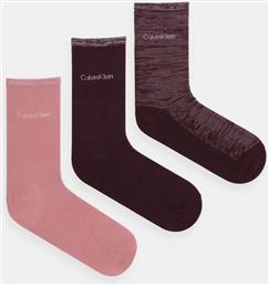 ΚΑΛΤΣΕΣ 3-PACK ΧΡΩΜΑ: ΡΟΖ, 701229443 CALVIN KLEIN