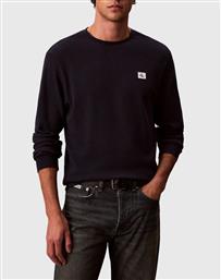 LS WAFFLE BADGE CREWNK TEE CALVIN KLEIN