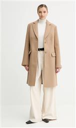 ΜΑΛΛΙΝΟ ΠΑΛΤΟ ΧΡΩΜΑ: ΜΠΕΖ, LV044D558G CALVIN KLEIN