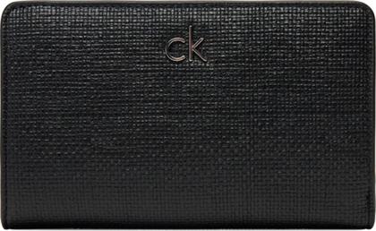 ΜΕΓΑΛΟ ΠΟΡΤΟΦΟΛΙ ΓΥΝΑΙΚΕΙΟ CK DAILY MEDIUM BIFOLD-TEX K60K612957 ΜΑΥΡΟ CALVIN KLEIN