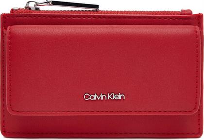 ΜΕΓΑΛΟ ΠΟΡΤΟΦΟΛΙ ΓΥΝΑΙΚΕΙΟ CK MUST ZIP FLAP CARDHOLDER K60K612941 ΚΟΚΚΙΝΟ CALVIN KLEIN