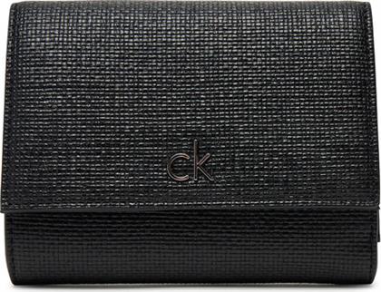 ΜΙΚΡΟ ΠΟΡΤΟΦΟΛΙ ΓΥΝΑΙΚΕΙΟ CK DAILY MEDIUM TRIFOLD-TEX K60K612945 ΜΑΥΡΟ CALVIN KLEIN