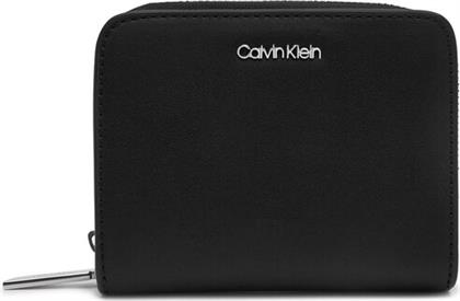 ΜΙΚΡΟ ΠΟΡΤΟΦΟΛΙ ΓΥΝΑΙΚΕΙΟ CK MUST MEDIUM ZIP AROUND WALLET K60K611937 ΜΑΥΡΟ CALVIN KLEIN