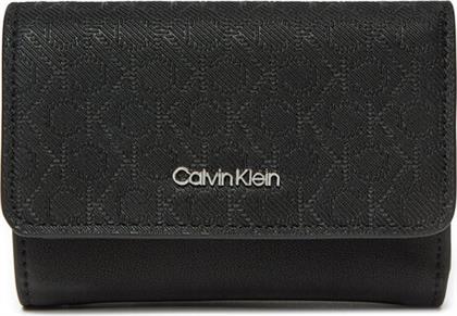 ΜΙΚΡΟ ΠΟΡΤΟΦΟΛΙ ΓΥΝΑΙΚΕΙΟ CK MUST SMALL TRIFOLD-MONO K60K612829 ΜΑΥΡΟ CALVIN KLEIN