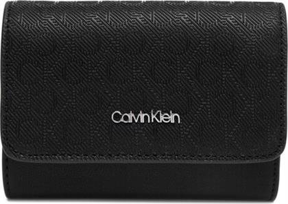 ΜΙΚΡΟ ΠΟΡΤΟΦΟΛΙ ΓΥΝΑΙΚΕΙΟ CK MUST SMALL TRIFOLD-MONO K60K612939 ΜΑΥΡΟ CALVIN KLEIN