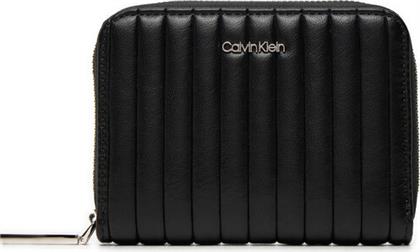 ΜΙΚΡΟ ΠΟΡΤΟΦΟΛΙ ΓΥΝΑΙΚΕΙΟ MINI LINE QUILT MD ZIP AROUND K60K613064 ΜΑΥΡΟ CALVIN KLEIN