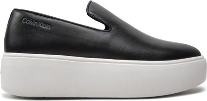 ΠΑΝΙΝΑ ΠΑΠΟΥΤΣΙΑ FLATFORM CUPSOLE SLIP ON LTH HW0HW01893 ΜΑΥΡΟ CALVIN KLEIN