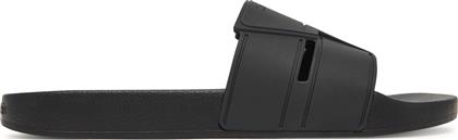 ΠΑΝΤΟΦΛΕΣ POOL SLIDE DOUBLE T HM0HM01752 ΜΑΥΡΟ CALVIN KLEIN