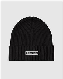 PATCH CHUNKY RIB COTTON BEANIE CALVIN KLEIN