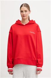 ΜΠΛΟΥΖΑ ΧΡΩΜΑ: ΚΟΚΚΙΝΟ, ΜΕ ΚΟΥΚΟΥΛΑ, LVGWF5W309 CALVIN KLEIN