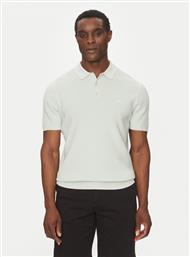 POLO MICRO WAFFLE POLO S/S K10K114465 ΕΚΡΟΥ REGULAR FIT CALVIN KLEIN